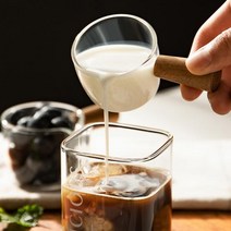 내열유리 우드손잡이 에스프레소 샷잔 드레싱 소스볼 2개