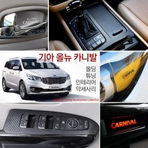 USK 올뉴카니발 전용 포인트 실내 외 카본 랩핑 필름 보호 커버 인테리어 악세사리용품, 19_샤르망 가죽 키케이스 / 6버튼 블랙