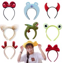 파티 생일 머리띠 리본 토끼 왕관 고양이 동물 캐릭터, 13.단품(외계인)