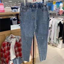 소이 NC11 슬림 밴딩 구제 블루진 스판 스키니 핏 22S1264 19