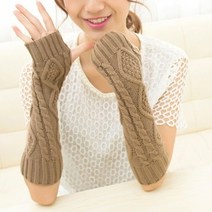 코디에듀 스퀘어 핸드워머 장갑 방한용 손토시 암워머 꽈배기 롱원피스(종아리아래)