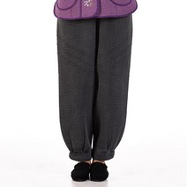 리예 사선 누비 바지 여자 겨울 생활한복