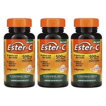 American Health Ester-C 아메리칸헬쓰 이스터-C 시트러스 바이오플라보노이드 500mg 90정 3통, x, 1개
