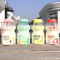 요구르트 모양 휴대용 소품 아이스 보틀 텀블러 물통, 아보카도, 불투명