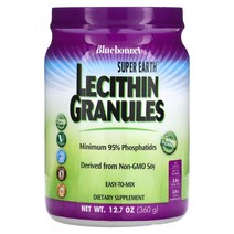 블루보넷 수퍼 어스 레시틴 그래뉼 과립제 포스파타이드 48회분 360g, 25.4온스(720g)