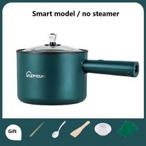 스마트쿠커 만능 쿠커 1인용 전기냄비 분리형 멀티 압력쿠커 110v 220v 전기 밥솥 가정용 냄비 전기 밥솥 붙지 않는 팬 단일더블 레이어 1-2 명, 그린 스마트, 220 전압, 우리를