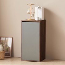 제이미 400 미니 수납장 틈새 정수기 홈카페 사무실 탕비실 보조 커피머신 정리, 멀바우그레이