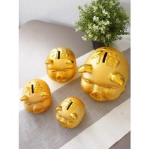 황금 복돼지 저금통 3 SIZE인테리어 장식 돼지저금통, 중(5001)