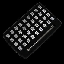 스탬프알파벳 철강 번호 펀치 가죽 공예 아트 스탬프, 쿠팡 그린 3MM GD02764