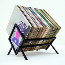 LP 수납장 LP 보관함 레코드판 정리함 매거진랙 블랙