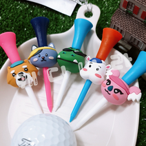 캐디나라 라운딩 캐릭터 티링 5개-캐디용품 골프티꽂이 악세사리 숏티 롱티 티걸이, 3.골프공 티링 5종