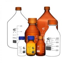 실험실 시약 병 스레드 화학 실험 샘플링 멸균 붕규산 유리 플라스크, [09] 1pcs 2000ml yellow