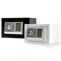 디지털 금고 가정용 사무실용 미니 소형 개인 업소용 서류 현금 보관 작은 비밀 상자 삼중안전장치 LED램프 비밀번호오류시경고음 앞면과옆면이하나의동판으로제작 커버로숨겨진시크릿키홀구조, 디지털 금고 화이트+비상용키2개