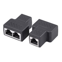RJ45 고급형 랜커플러 이더넷 분배기 랜선연결 1대2, 5개, 흑색