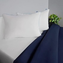 Sealy Slumber 수면용 침대 베개 - 표준 퀸 사이즈 2개 세트 저자극성 재활용 충전재, Queen (Pack of 2)