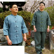 [U-37](낱장 또는 세트구입)남성용 마 차이나 투피스