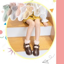 뿜뿜삭스 여아용 러블리 캔디 레이스 양말 E26 5켤레 세트
