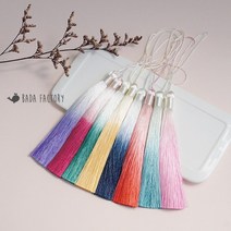 그라데이션 실크 태슬 한복 수술 전통 장식, 노랑