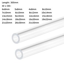 Uxcell 투명 아크릴 튜브 단단한 원형 튜브 PMMA 유기 유리 튜브 플라스틱 파이프 피팅 OD 835mm 길이 305mm 2 개, 7mm x 10mm