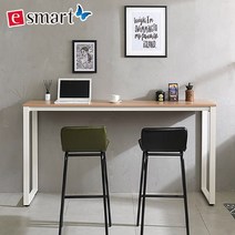 이스마트 [e스마트] 스틸 홈바 사이드테이블 1600, 화이트:(사각다리)화이트