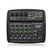 오디오 믹싱 콘솔 무대음향장비 유튜브 브이로그 리버브 4 채널 6 채널 믹서 사운드 카드 모바일 컴퓨터 라이브 녹음 무대 성능 믹서 원산지와 usb 블루투스, 분명한