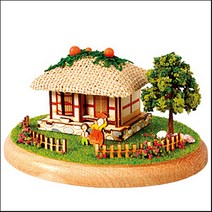 영공방 디오라마 미니 하우스 초가집 나무입체모형