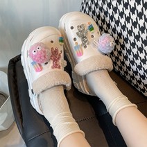 털밴딩 통굽 털 슬리퍼 22854