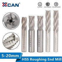 XCAN 러핑 엔드 밀 HSS 밀링 커터 4 플루트 5-20mm CNC 공작 기계 라우터 비트 금속 도구 커터, 17xD16x32x82