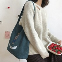 MJ인터마켓 러블리 학생가방 코듀로이 윌리엄 에코 여성가방 숄더백 3W99CD2F