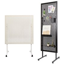 격자 타공판 진열대 (양면 타공판+다리) 450x900mm, 핑크