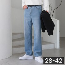 남성용 세미와이드 빅사이즈 청바지 데님 핏좋은 연청 흑청 팬츠