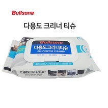 [트윈스몰] NEW 불스원 다용도 크리너티슈 70매 상큼한향 찌든때 오염제거 세정 티슈, 3개