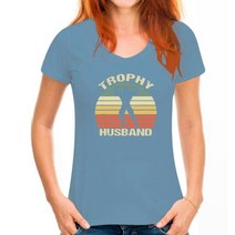 트로피 Trophy Husband Shirt Funny For Cool Father Dad Or Pa Man Top Men's 최신 가을 탑 셔츠 코튼, 18 WoMen Haze blue_01 XXS