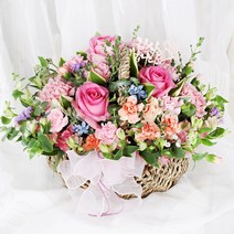 99플라워 2시간 당일 꽃배달서비스 꽃바구니 꽃다발 생화 장미 생일 꽃 선물, 05.[ST-A1799]핑크빛사랑