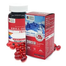 크릴오일 56 60캡슐 인지질56% 캐나다, 1개, (500mgx60캡슐)