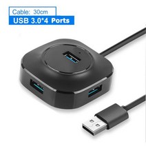 호환 멀티 리더기 카드 메모리 4 포트 USB 허브 3.0 2.0 분배기 어댑터 속도 미니 다중 Usbmemory usb3.0 PC 용 확장기, USB 3.0 Cable 30cm