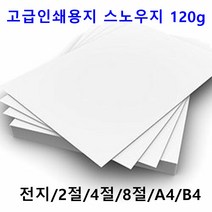남도피앤피 스노우지 120g A4 B4 2절 4절 전단지 홍보물 카달로그 인쇄용지 레이저프린터, 4절 80매, 1개
