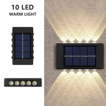 LED 야외조명 벽 정원램프 스마트 솔 라 방수 장식 발코니 안뜰 거리 빛 태양, 04 6pcs, 08 10 LED Warm Color
