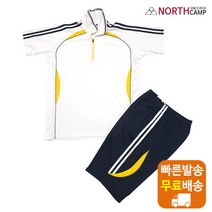 노스캠프 CR2035 반팔 카라티셔츠 반바지 상하의 시원한 여름 트레이닝복세트 생활 데일리 실내