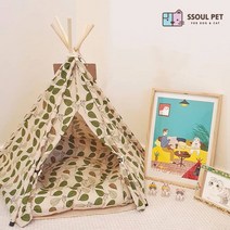 포메라니안 비숑 프리제 러시안블루 먼치킨 강아지 고양이 인디언 텐트 하우스 모음, 초록잎사귀