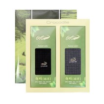크로커다일 남성용 녹차 장목 양말 선물 세트