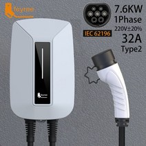 전기차충전 m EV 자동차 충전기 전기 충전 스테이션 타입 2 32A KW 1 상 IEC212 플러그, New Type2 32A 7KW, CN, Type2