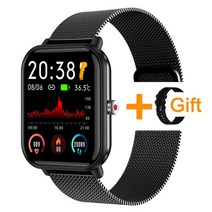 심박계 파워미터 심박수측정lige 2022 new custom watch face 남성, 메쉬 벨트 블랙