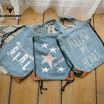 셀러허브(잡화) [라일리] Rly OR_HOO046 디자인 데님 멀티 에코백