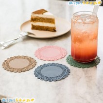 [airistore] 실리콘 유리 컵 찻잔 홀더 받침 대 티 코스터 소, 소_아이보리