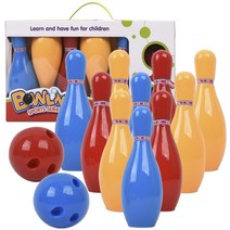 오즈토이 또래 볼링핀 M 10p 랜덤 발송 + 볼링공 S 2p 완구, 혼합 색상