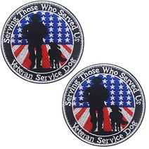 Veterans Service Dog Serving Those Who Served Us Vests/Harnesses Military Tactical Morale Badge Embl, 1, a