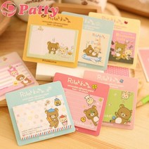 개몫 rilakkuma 메모 패드 포스트 스티커 메모 이동식 접착 종이 편지지 papelaria 재료 학 용품 f