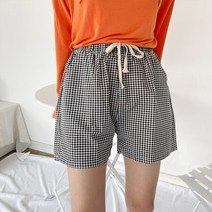 린넨 패턴 반바지 마 면팬츠 4부 5부 허리밴딩 팬츠