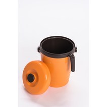 제이티 음식물쓰레기통2리터(손잡이형), 오렌지